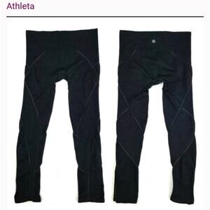 ATHLETA Embodiment Black/Dark Grey Compression Leggings Size Medium